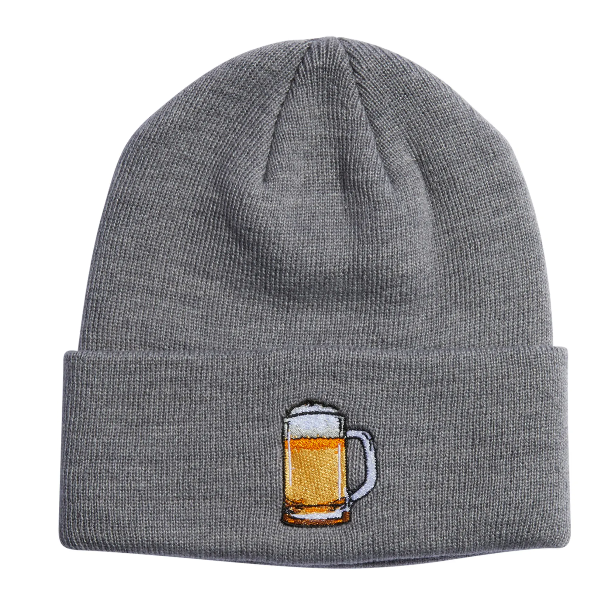 

Мужская акриловая шапка-бини с нашивкой Crave Food and Drink. Coal, Heather Grey