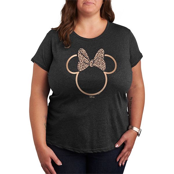 

Футболка Minnie Mouse с леопардовым принтом Plus size Disney, Heather Charcoal, Коричневый, Футболка Minnie Mouse с леопардовым принтом Plus size Disney, Heather Charcoal
