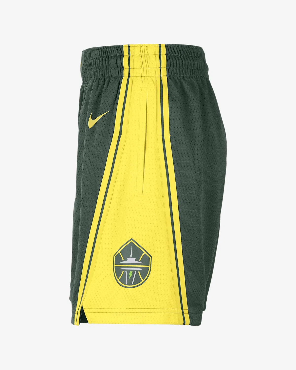 Женские шорты Nike Dri-FIT WNBA Victory Seattle Storm 2025 Explorer Edition, Fir/Yellow Strike/Yellow Strike — фото 3