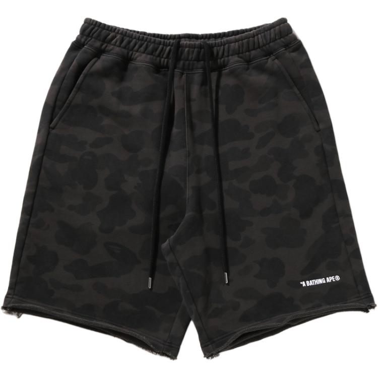 Bape 1st Camo тяжелые потертые шорты расслабленного кроя A BATHING APE, зеленый — фото 4