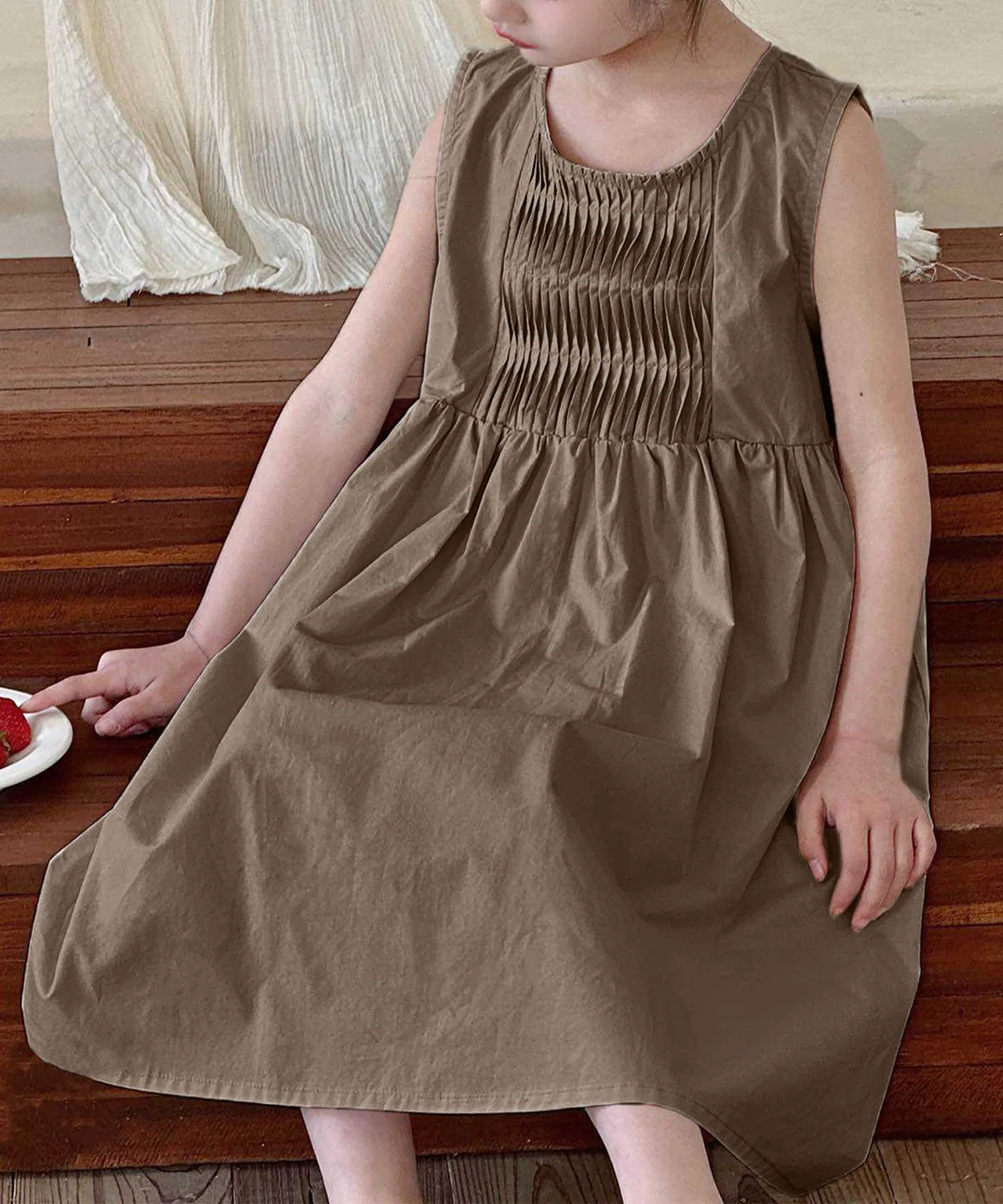 Платье без рукавов Aimoha Kids, цвет Coffee