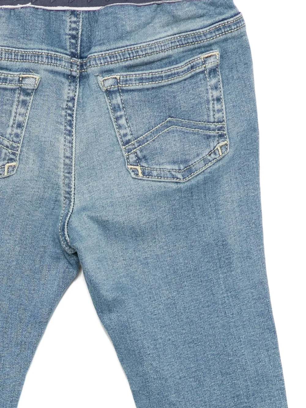 Джинсы с логотипом на поясе Emporio Armani Kids, синий — фото 3