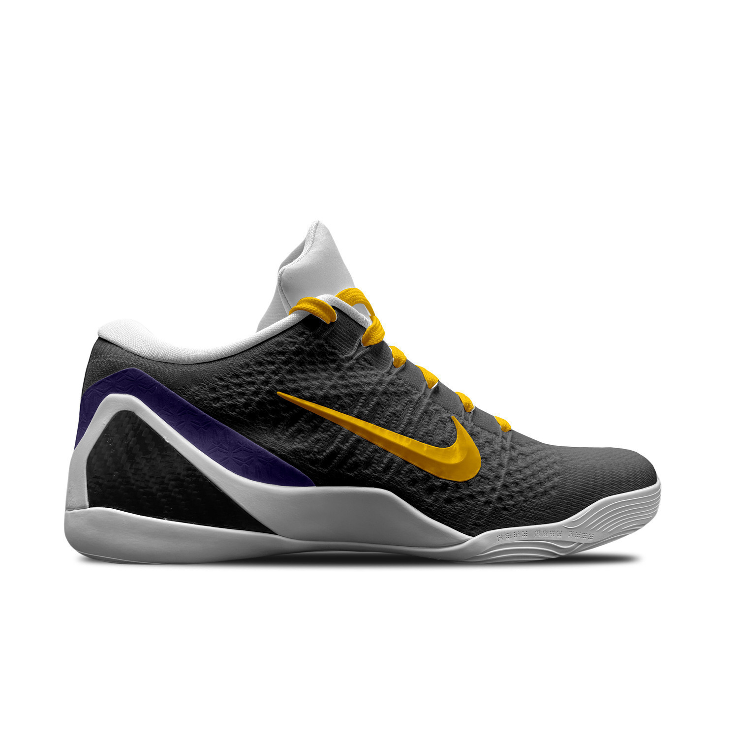 Nike Kobe 9 Противоскользящие Износостойкие Низкие Баскетбольные Кроссовки Унисекс Черный Золотой — фото 2