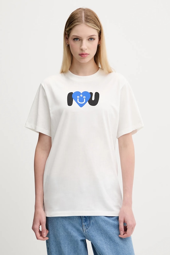 

Футболка HUGO Blue cotton t-shirt vintage tee_b_5, белый