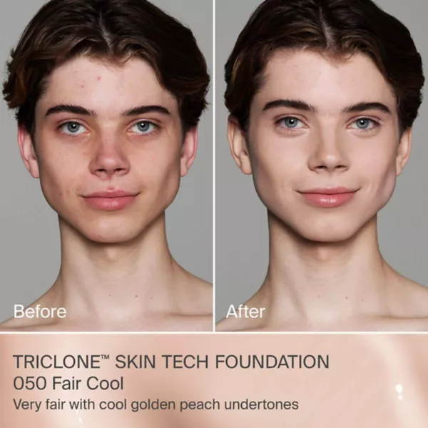 Triclone skin tech тональная основа средней степени покрытия с ферментированной арникой Haus Labs By Lady Gaga, цвет 050 fair cool — фото 2