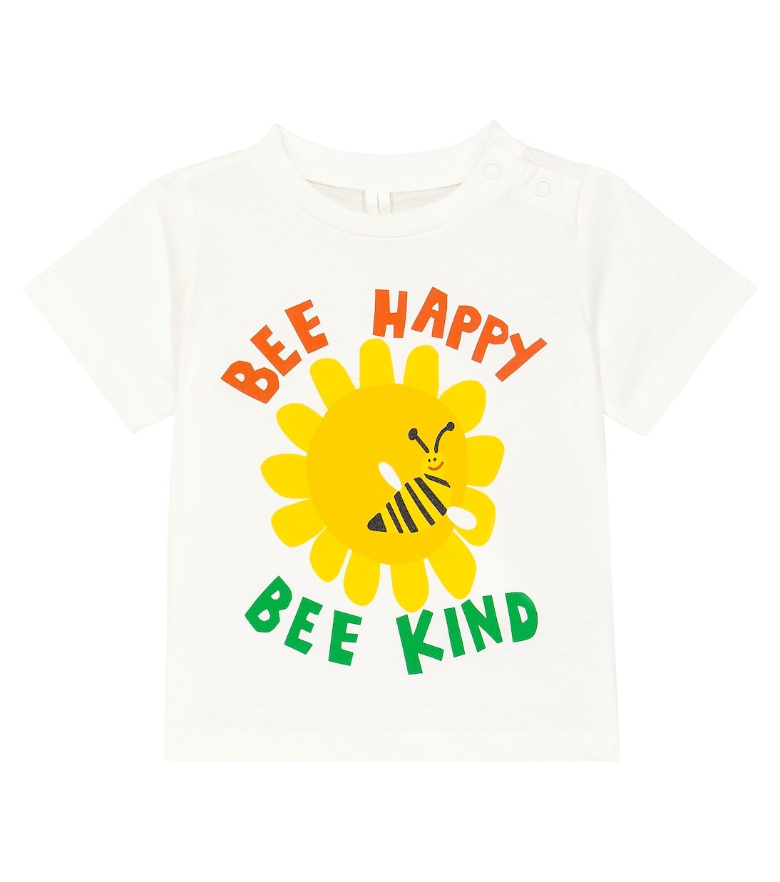 

Футболка из хлопкового джерси с детским принтом Stella Mccartney Kids, белый