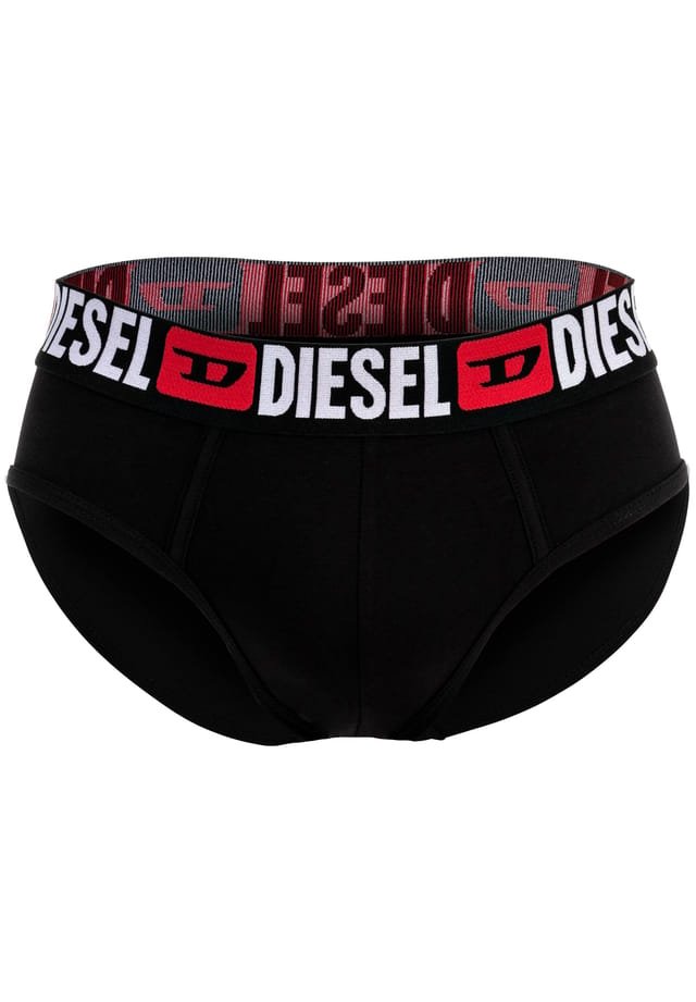 Трусы в упаковке 3 шт. - umbr-andrethreepack трусы хлопок стрейч простые Diesel, черный — фото 2