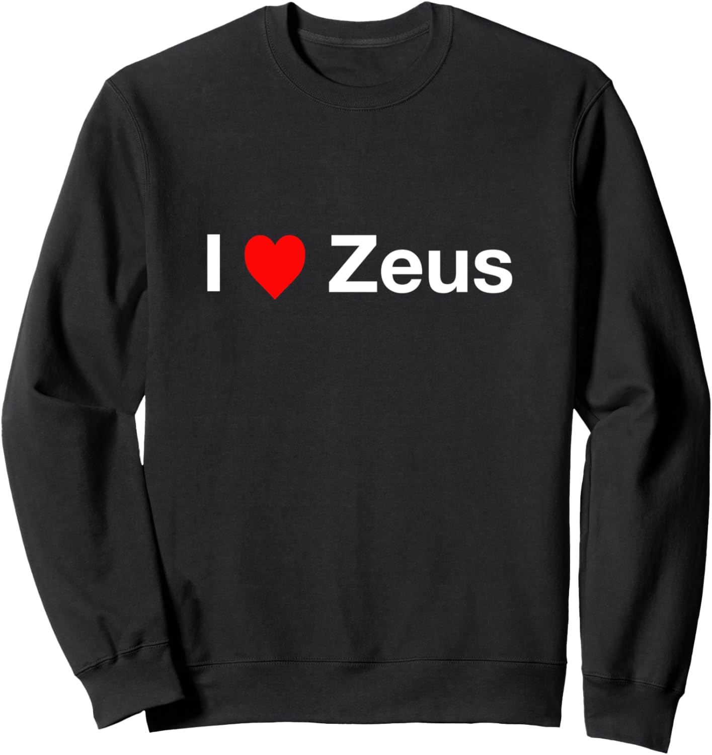 

Толстовка с надписью «Я люблю Зевса» Love Zeus, черный