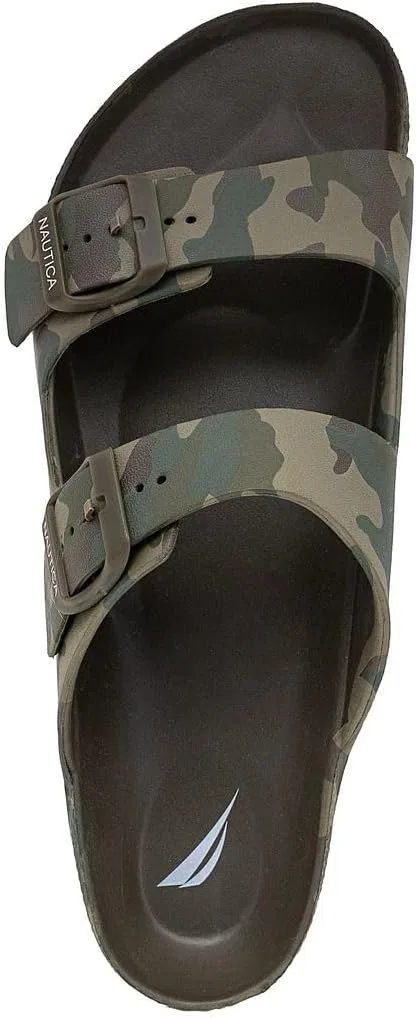 Сандалии с регулируемой пряжкой, легкие водонепроницаемые Nautica, Olive Camo — фото 4