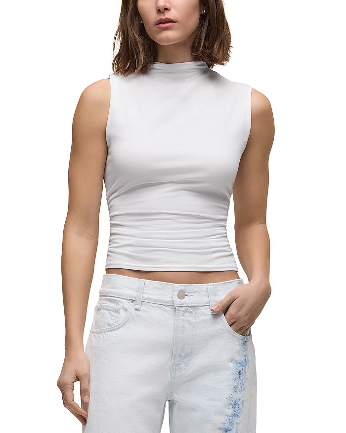 

Топ с боковыми сборками Side Seam Ruched Hudson, белый