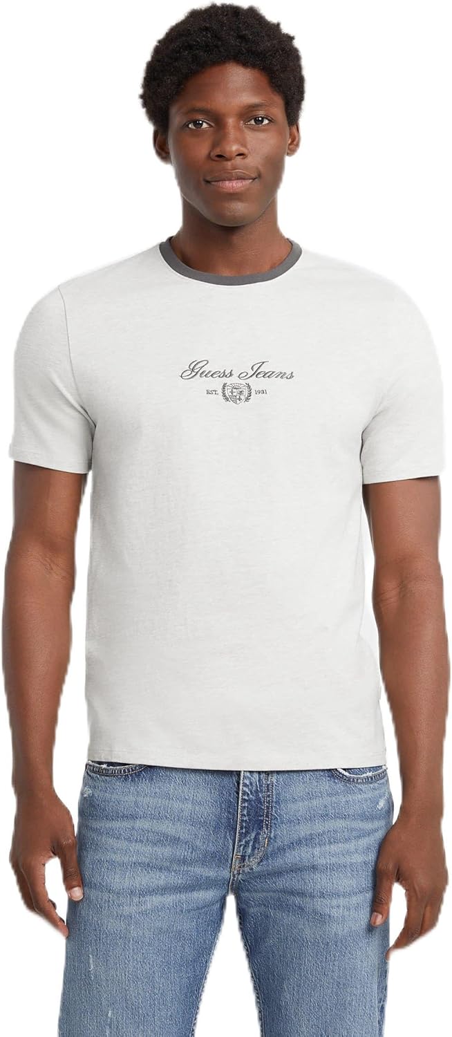 

Футболка GUESS Slim с логотипом Script, Gj Light Grey, Серый, Футболка GUESS Slim с логотипом Script, Gj Light Grey