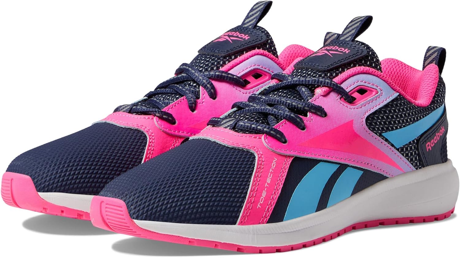 Кроссовки Reebok для детей и взрослых, прочные, модель Xt, синий/розовый — фото 2