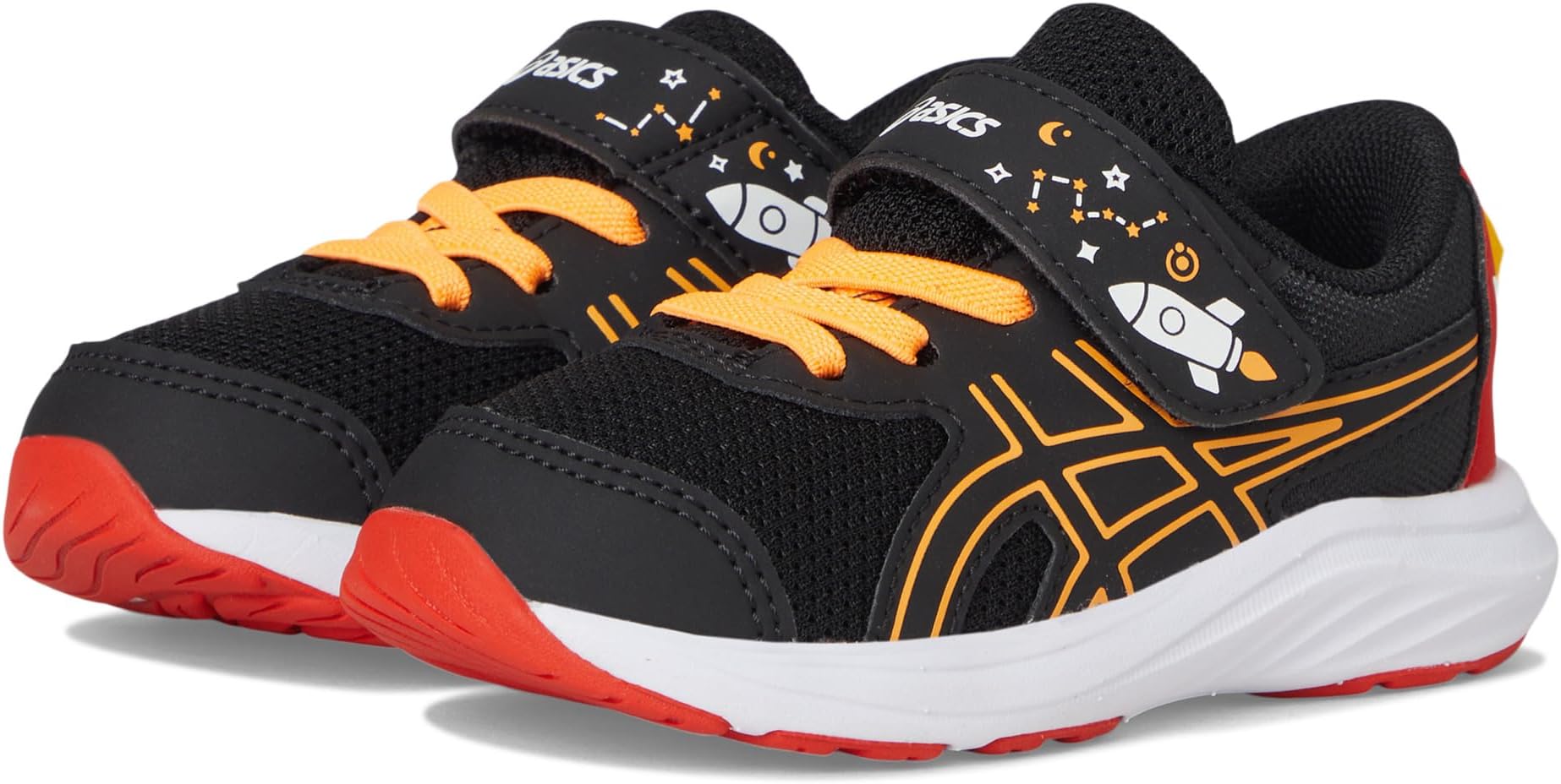 

Кроссовки ASICS Kids Contend 9 TS School Yard, цвет Black/Orange Pop