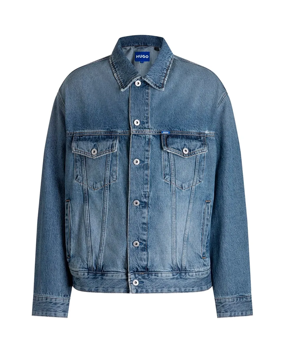 

Мужская джинсовая куртка с длинным рукавом Hugo, синий