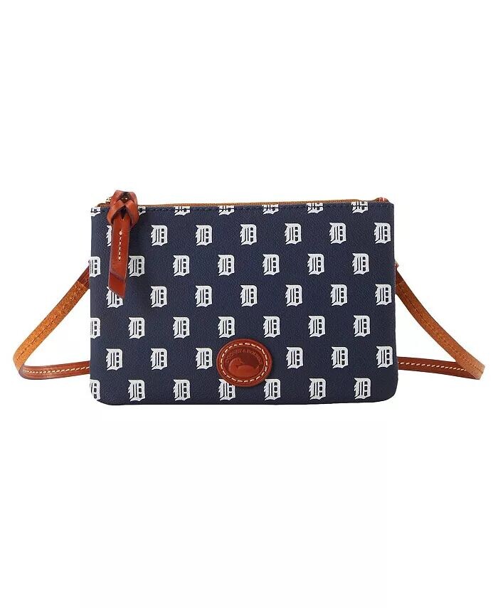 

Кошелек через плечо Detroit Tigers с молнией сверху Dooney & Bourke, белый