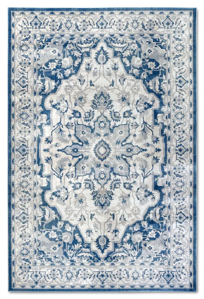

Ковер Villeroy & Boch "Gabrielle", прямоугольный, восточный, гостиная, спальня, классический, короткий ворс, мягкий 160х235 см, кремовый/синий