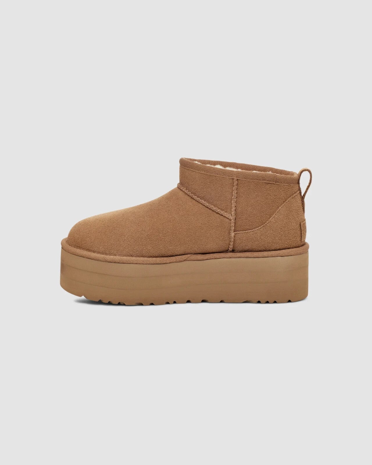 UGG Classic Ultra Mini 1135092-CHE Женские 5 Каштан Замшевые Ботильоны на платформе GBNC453, коричневый — фото 3