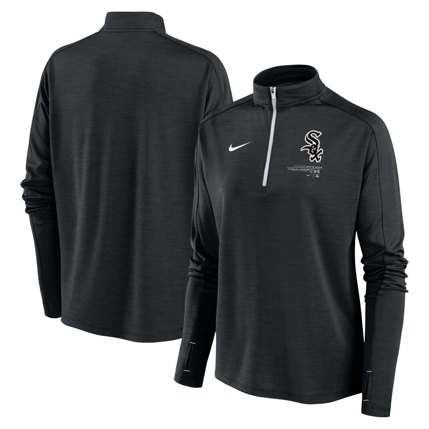 

Женская футболка с молнией без четверти Nike Black Chicago White Sox Pacer Nike
