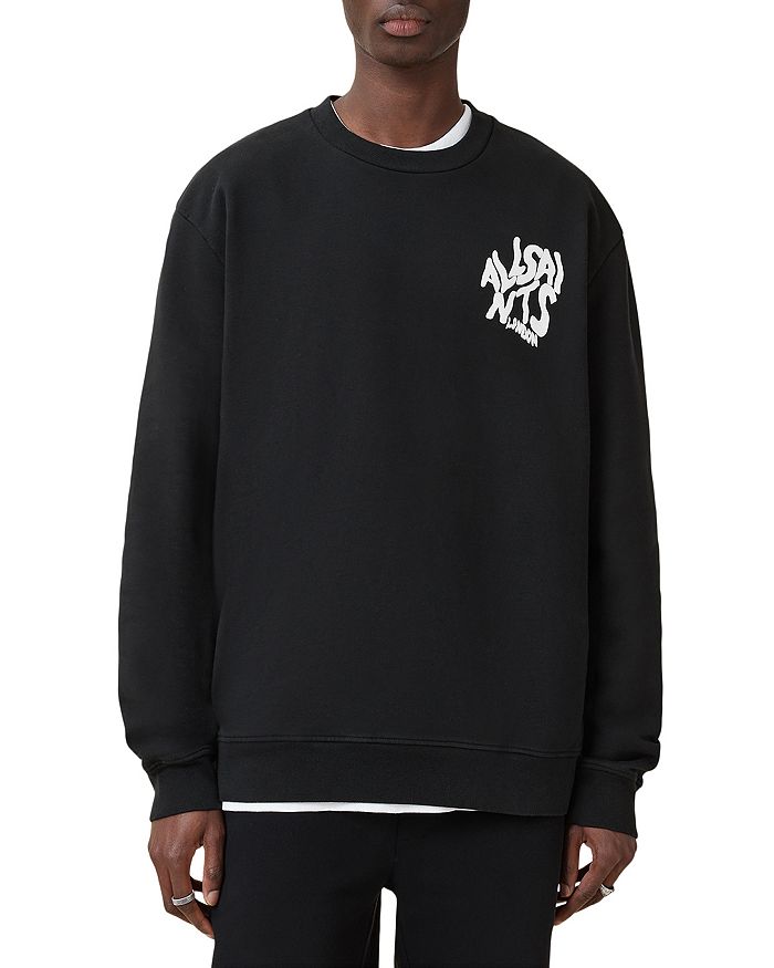

Орландо свитшот с круглым вырезом ALLSAINTS, черный