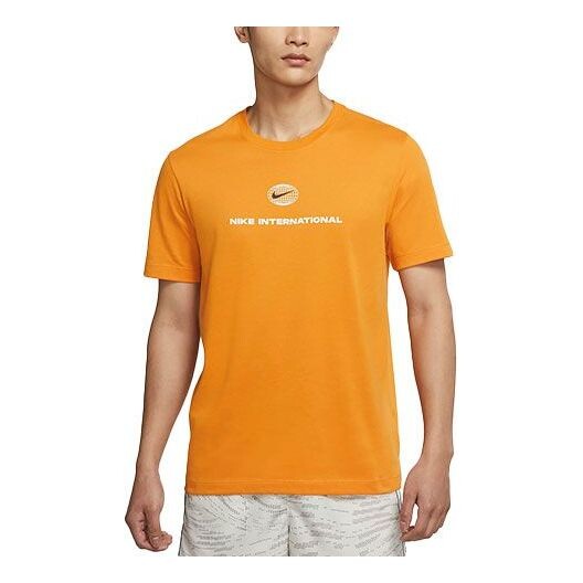 

Футболка Nike Heritage Solid Color Round Neck Casual Sports Short Sleeve Light Curry Yellow, мультиколор