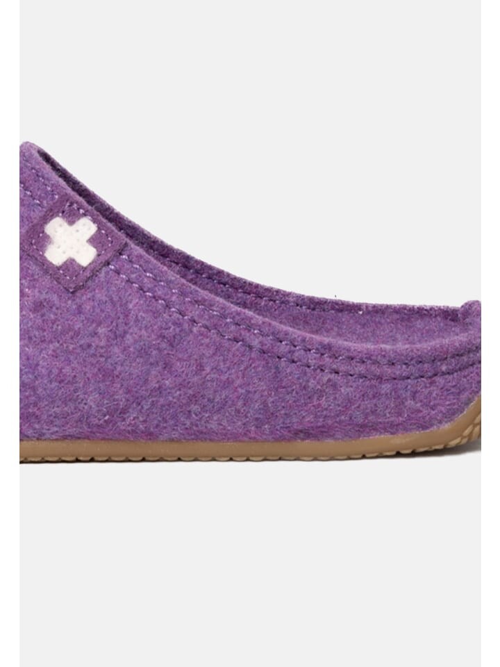 Тапочки Living Kitzbühel Pantoffeln Filz Schweizer Kreuz, цвет purple magic — фото 4