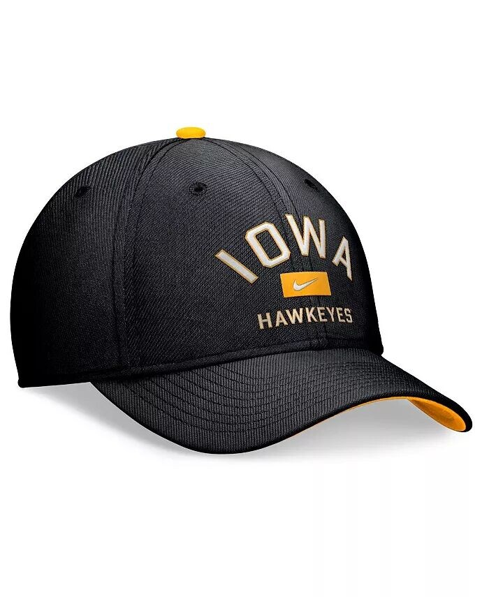 

Мужская черная гибкая шляпа с логотипом Iowa Hawkeyes Primetime Nike, черный