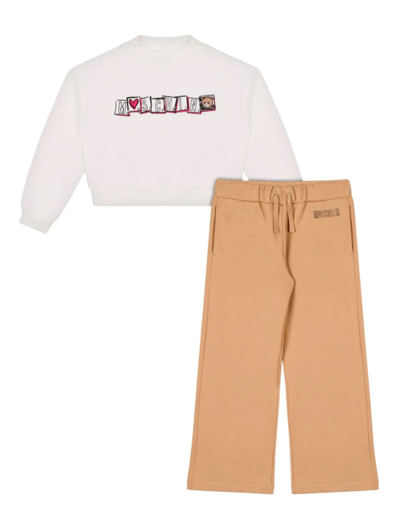 

Moschino Kids комплект из толстовки и брюк широкого кроя с графичным принтом