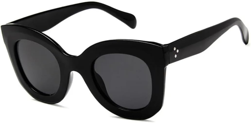 

Солнцезащитные очки с защитой от УФ-излучения UV400 | Увеличенные линзы «кошачий глаз» разных цветов | Для женщин и мужчин, для занятий спортом на открытом воздухе и вождения DSVIGF, Black-black