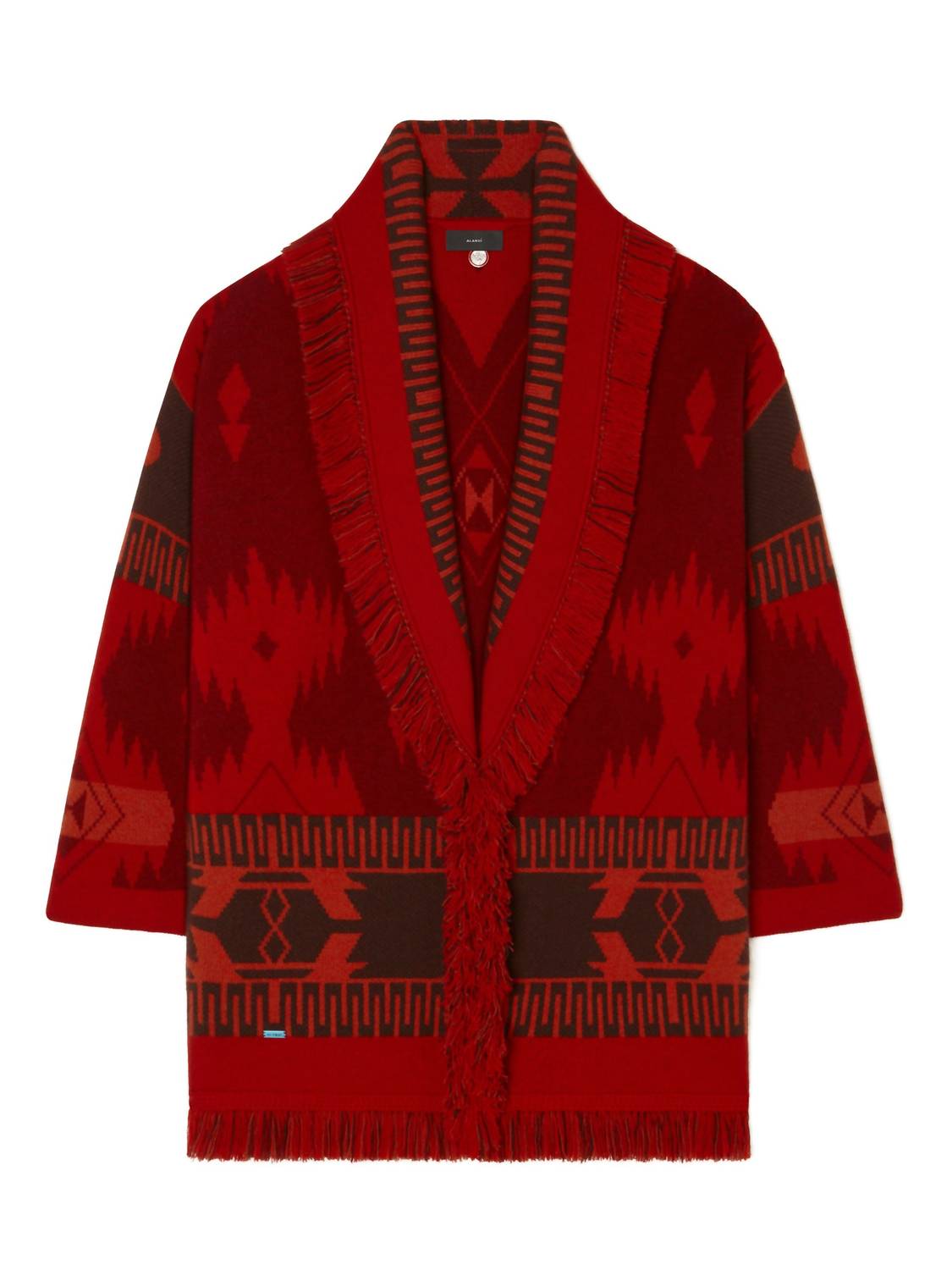 

Жаккардовый кардиган Icon в цвете Russet Red/fire Alanui