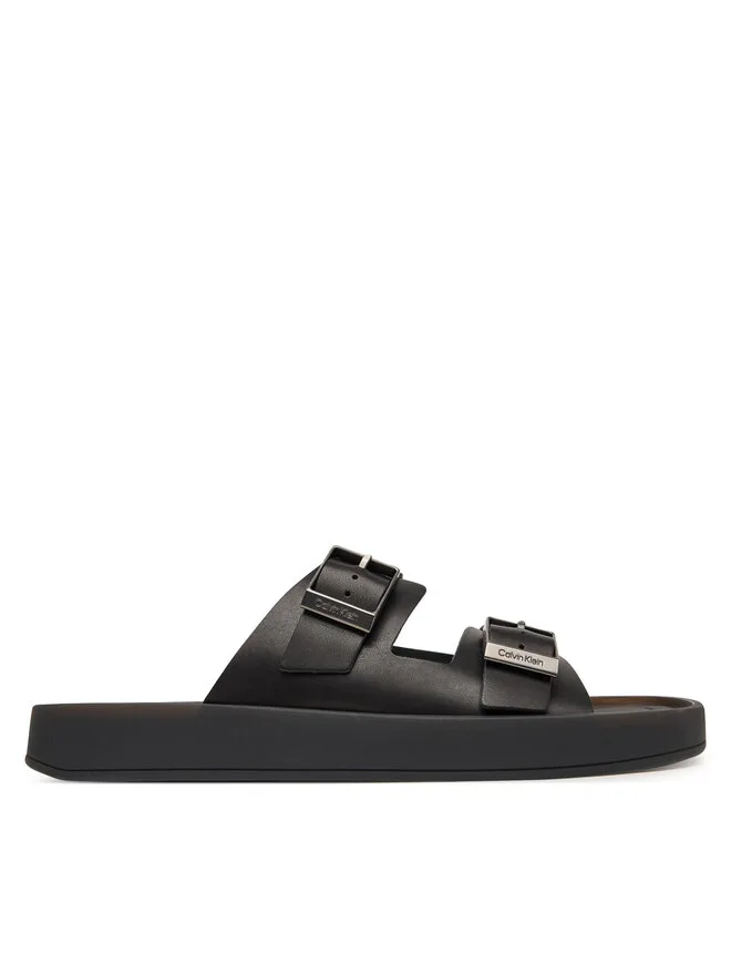 Calvin Klein Мюли Ergon Double Bar Sandal Lth HM0HM02097 черные
