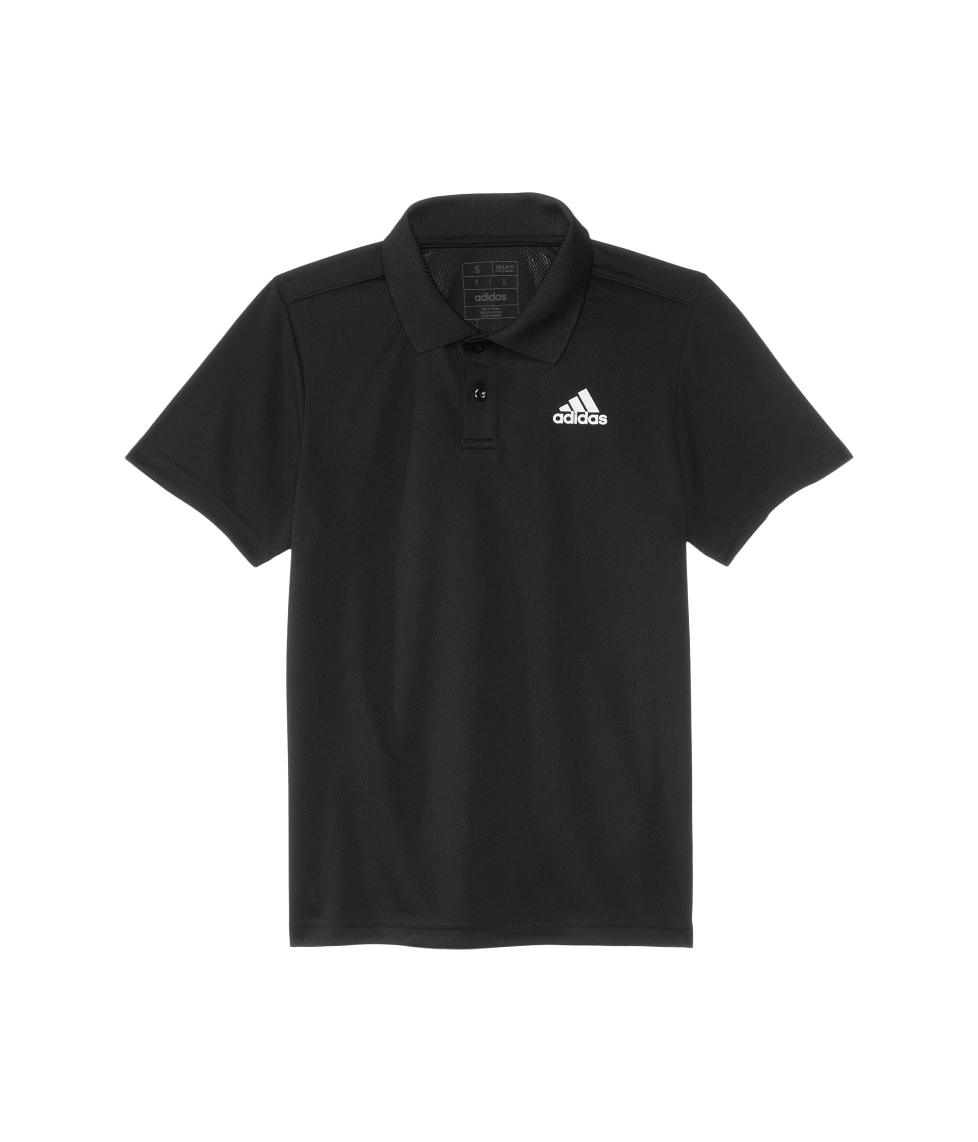 

Поло adidas Kids Poly Mesh 3S Polo(Big Kid), черный