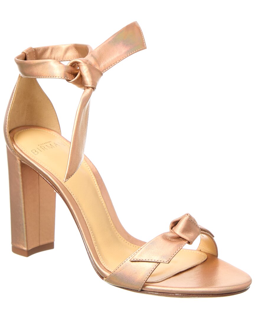 Александр Бирман Кларита Блок 90 Кожаные сандалии Alexandre Birman, золотой