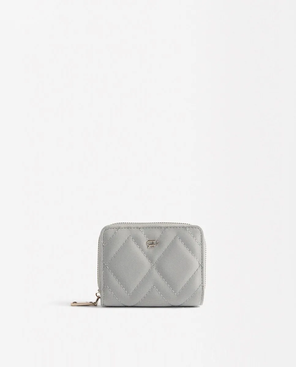 

Маленький женский мягкий бумажник с простой застежкой-молнией Parfois, серый