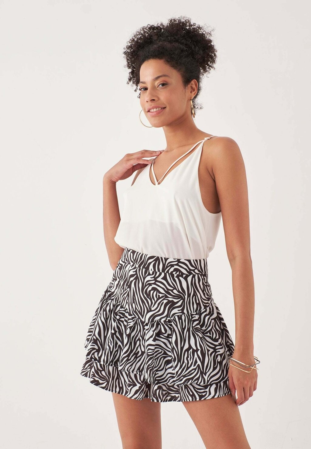 

Юбка плиссе PATTERNED RUFFLED Herita, цвет black