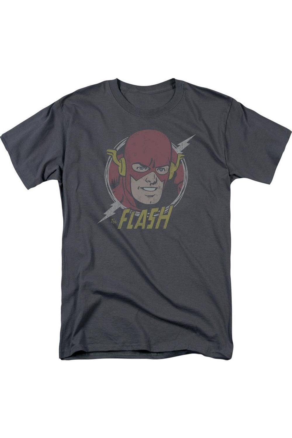 

Футболка с коротким рукавом для взрослых DC Comics Flash Vintage Voltage Gildan, цвет charcoal