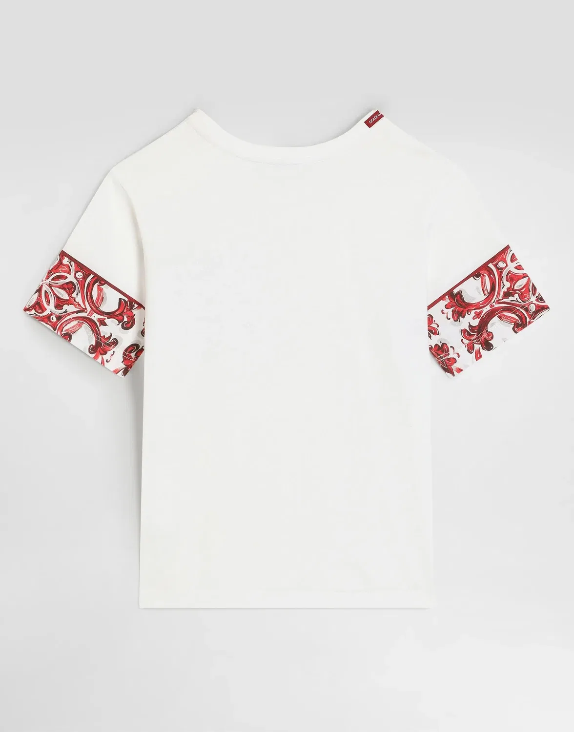 Футболка из джерси с принтом «Майолика» DOLCE & GABBANA, белый — фото 2