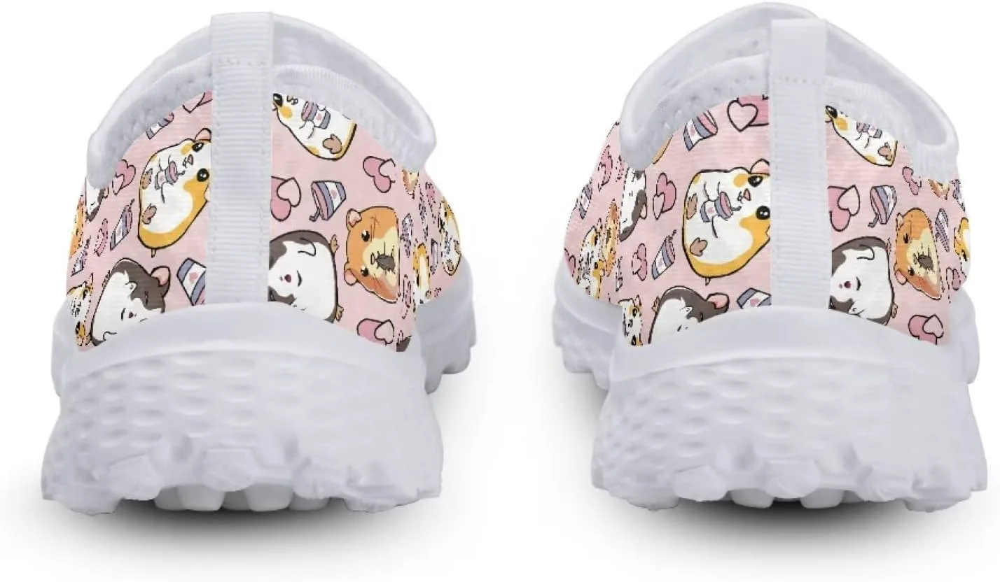 

Женские и мужские кроссовки для ходьбы, сетчатые, с плоской подошвой, без застежки, дышащие, размеры США 5-12 Xixirimido