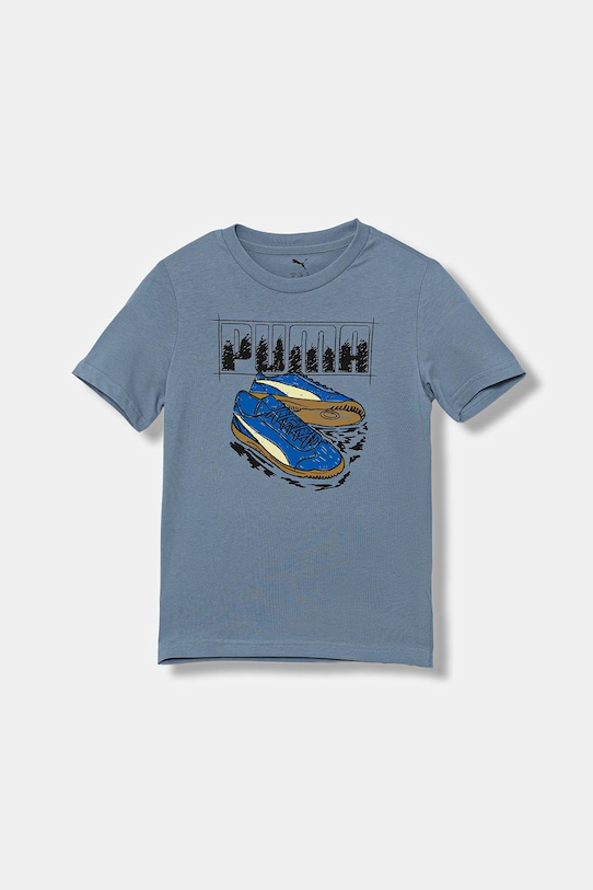 

Детская хлопковая футболка GRAPHIC Sneaker Tee B Puma, синий