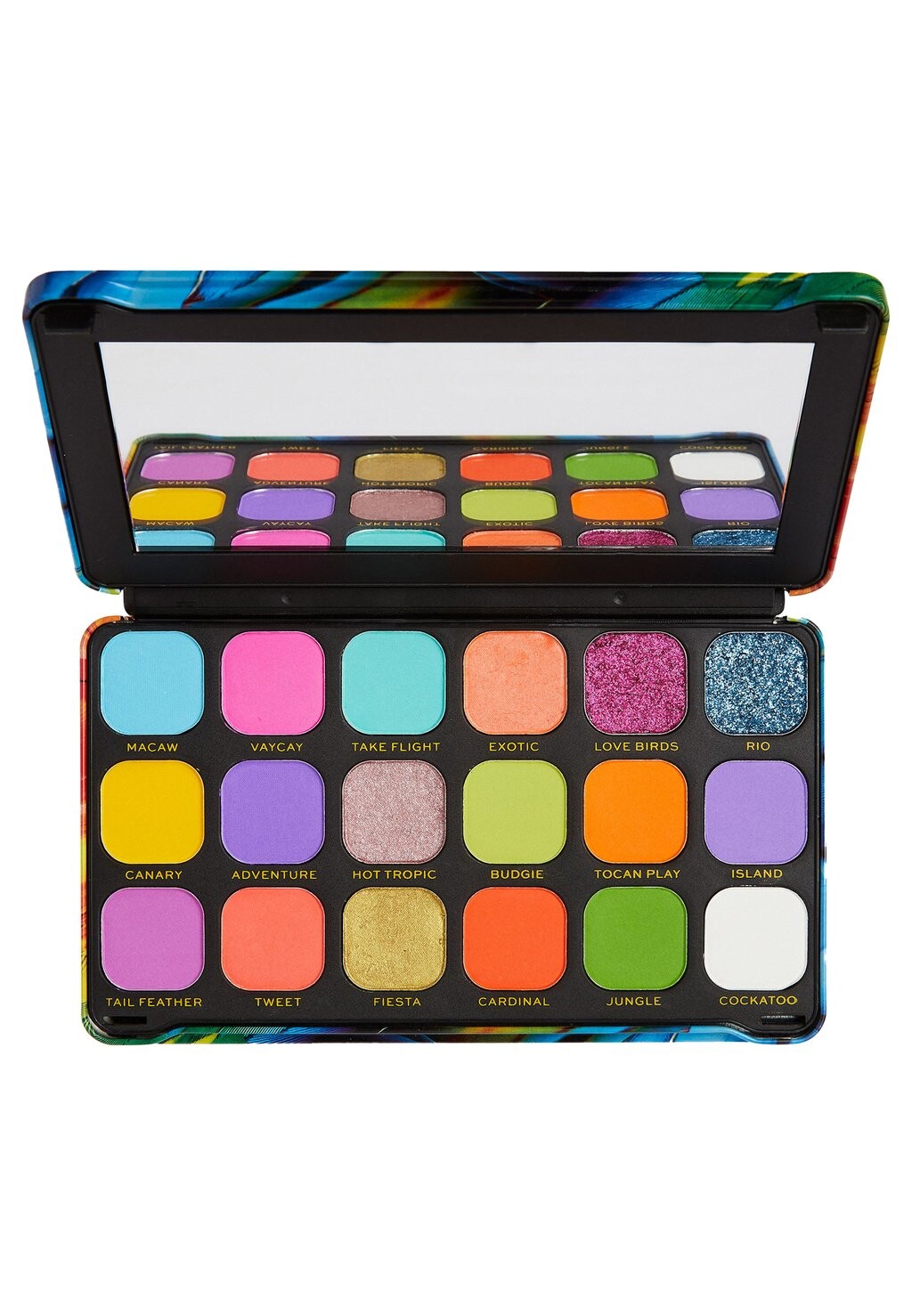 

Палитра теней для век EYESHADOW PALETTE FOREVER FLAWLESS BIRD OF PARADISE Makeup Revolution, цвет multi