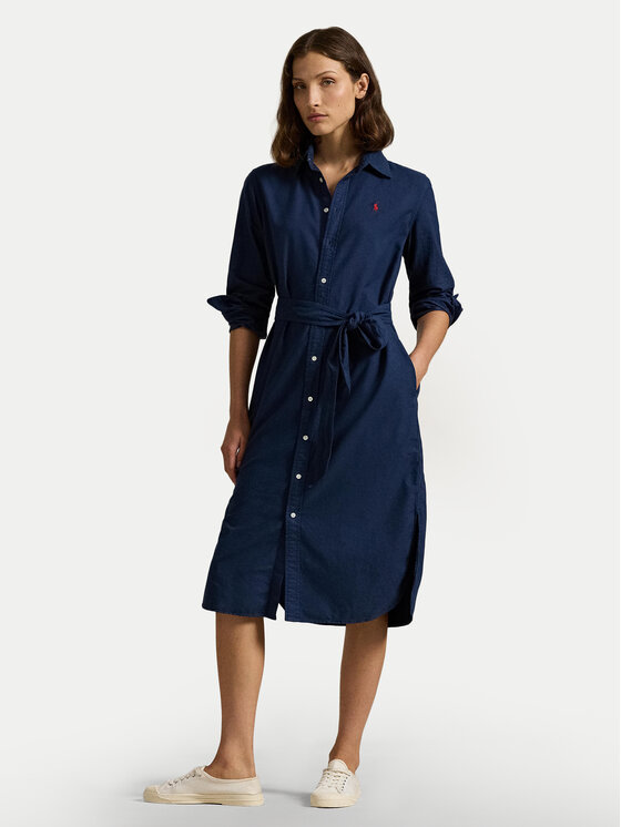

Платье-Рубашка стандартный крой 211963031 Polo Ralph Lauren, синий