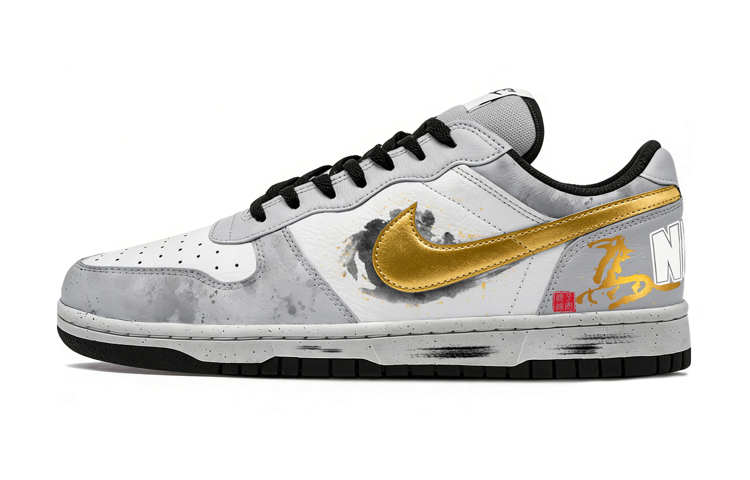 

Nike Кроссовки для скейтбординга мужские Big New Year's Horse, устойчивые к истиранию и скольжению, низкие, серые