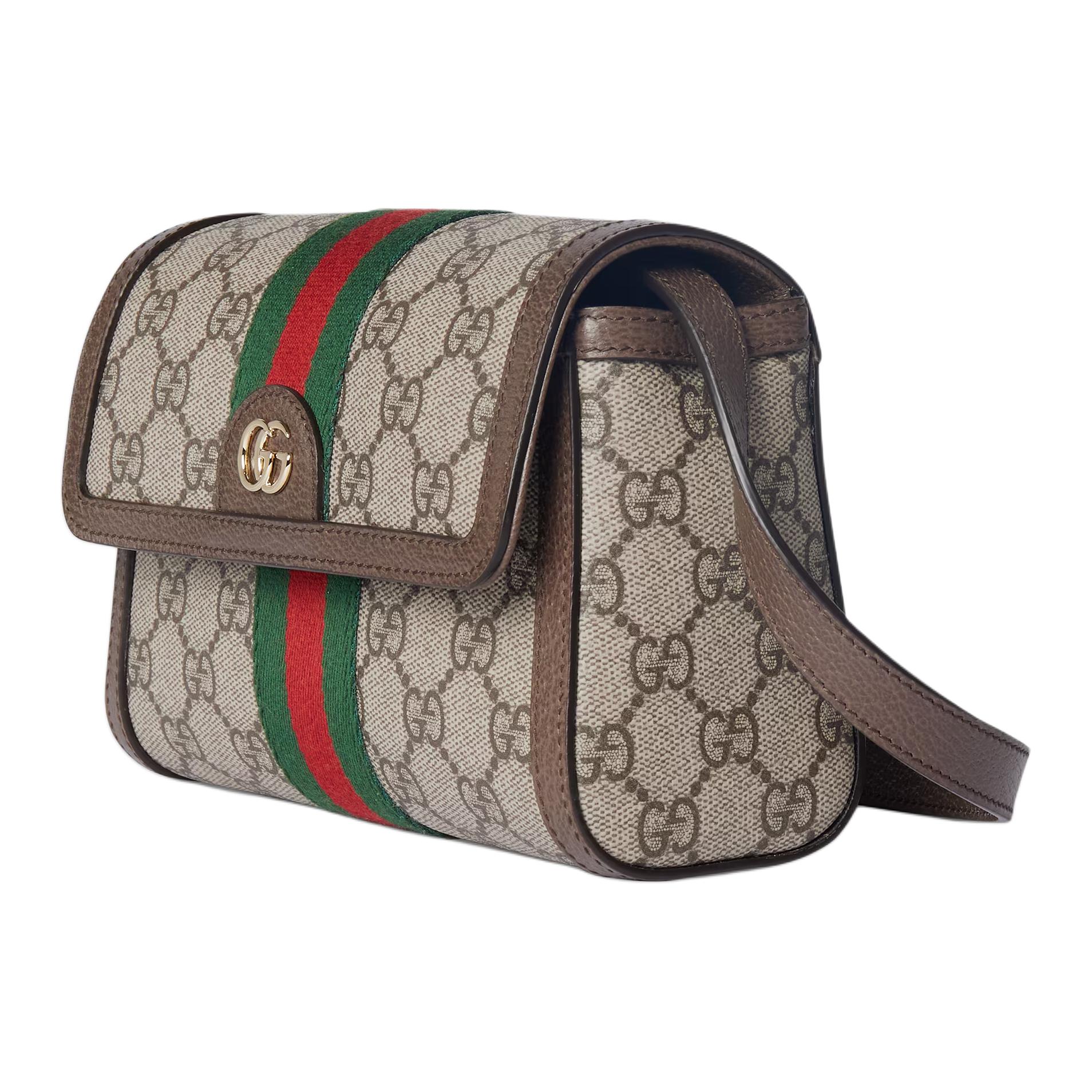 Миниатюрная женская сумка через плечо GUCCI из лакированной ткани — фото 2