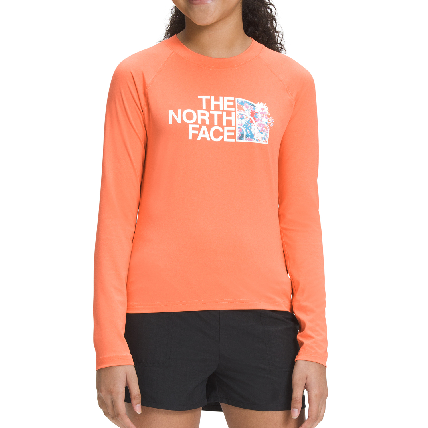 

Детская футболка с длинными рукавами на тему амфибий и солнца The North Face, Dusty Coral Orange, Оранжевый, Детская футболка с длинными рукавами на тему амфибий и солнца The North Face, Dusty Coral Orange