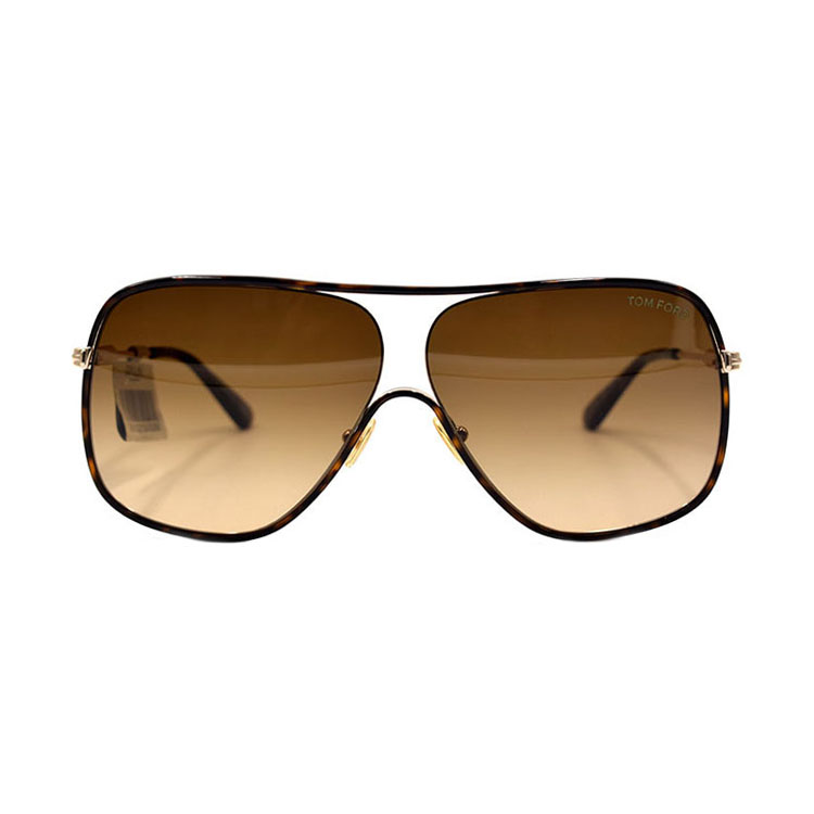 TOM FORD Авиаторские солнцезащитные очки TF Plate Frame унисекс, Tortoiseshell Gold — фото 2