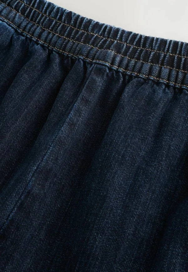 Джинсы свободного кроя, укороченные, с широкими штанинами Next, Dark Blue — фото 2