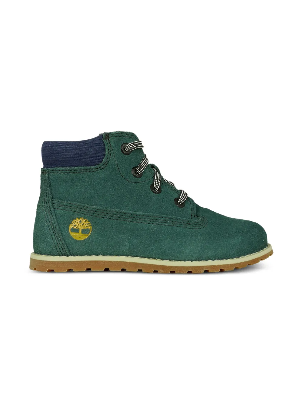 Ботинки на шнуровке с логотипом Timberland Kids, зеленый — фото 2