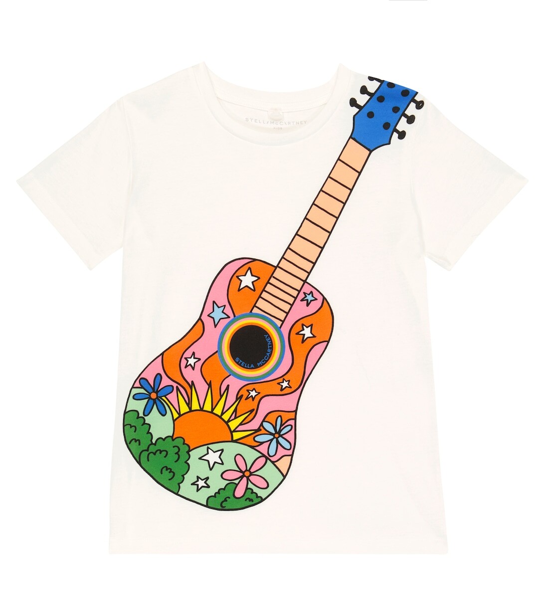 

Футболка из хлопкового джерси с принтом Stella McCartney Kids, белый