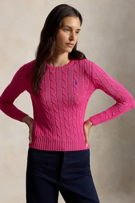 Свитер хлопковый Polo Ralph Lauren, розовый