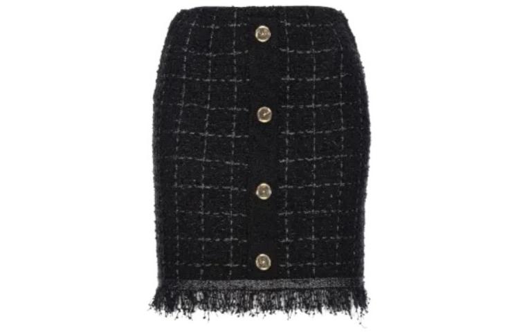 

Плетеная мини-юбка с бахромой girino PINKO, черный