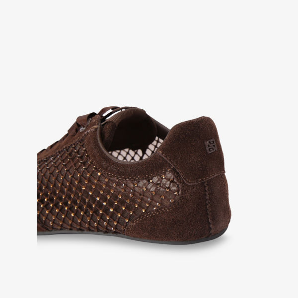 Кроссовки Kg Kurt Geiger Listen украшенные стразами, коричневый — фото 4